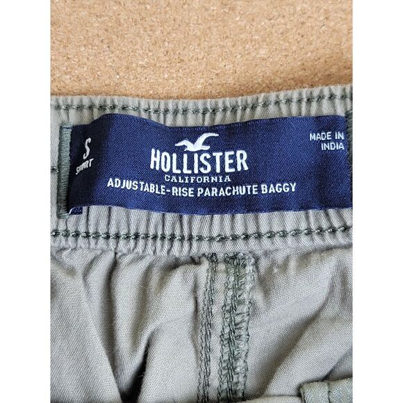 NWT Hollister Women's SM Green‎ Adjustable-Rise Parachute Baggy Pant - Picture 4 of 12